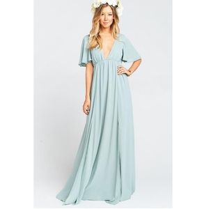Show Me Your Mumu Faye Flutter Sleeve Maxi Dress